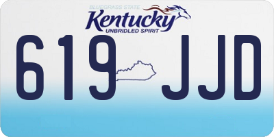 KY license plate 619JJD