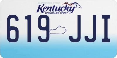 KY license plate 619JJI