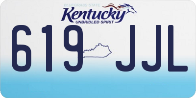 KY license plate 619JJL
