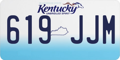 KY license plate 619JJM