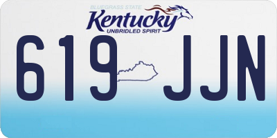 KY license plate 619JJN