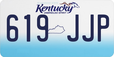 KY license plate 619JJP
