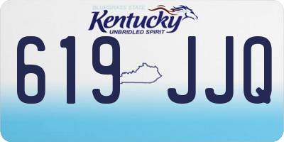 KY license plate 619JJQ