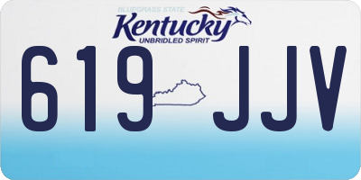 KY license plate 619JJV