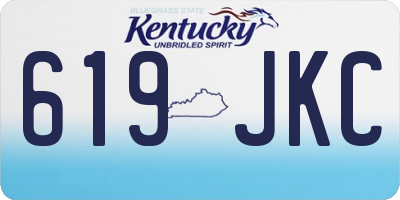 KY license plate 619JKC