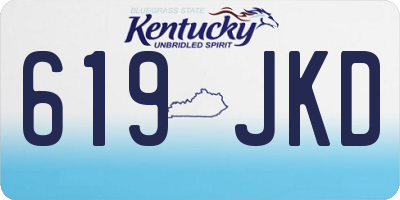 KY license plate 619JKD