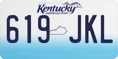 KY license plate 619JKL