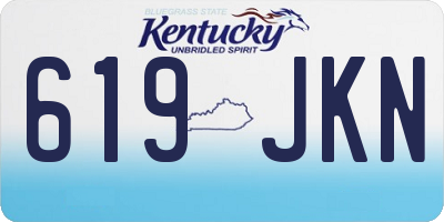 KY license plate 619JKN