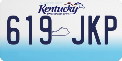 KY license plate 619JKP