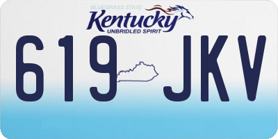 KY license plate 619JKV