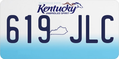 KY license plate 619JLC