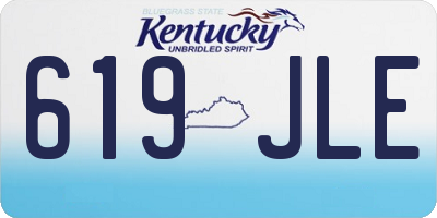 KY license plate 619JLE