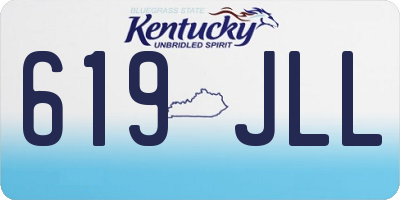 KY license plate 619JLL