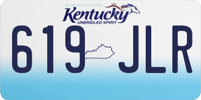 KY license plate 619JLR