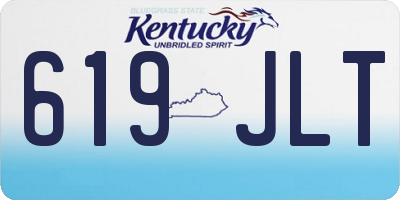 KY license plate 619JLT
