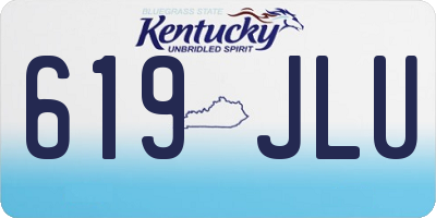 KY license plate 619JLU