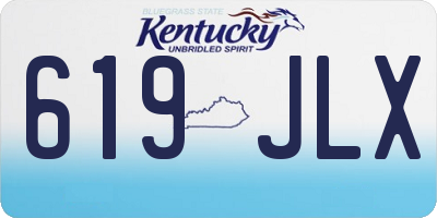 KY license plate 619JLX