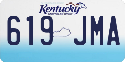 KY license plate 619JMA