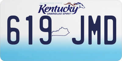 KY license plate 619JMD