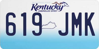 KY license plate 619JMK