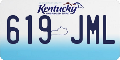 KY license plate 619JML