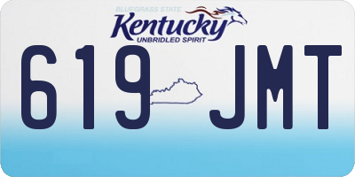 KY license plate 619JMT