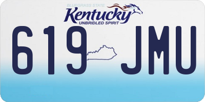 KY license plate 619JMU