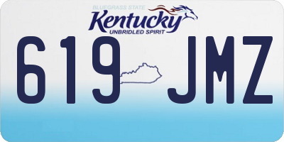 KY license plate 619JMZ
