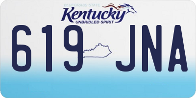 KY license plate 619JNA
