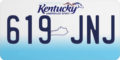 KY license plate 619JNJ