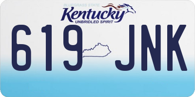 KY license plate 619JNK
