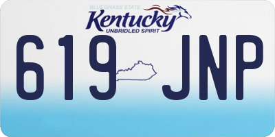 KY license plate 619JNP