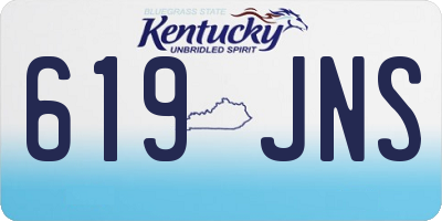 KY license plate 619JNS