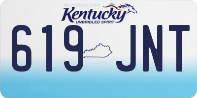 KY license plate 619JNT