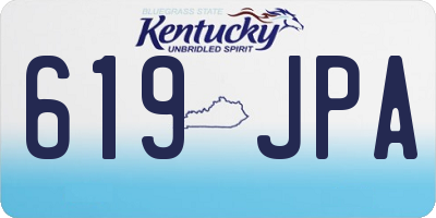 KY license plate 619JPA