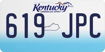 KY license plate 619JPC