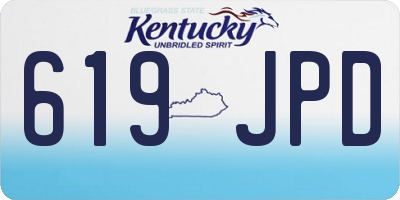 KY license plate 619JPD