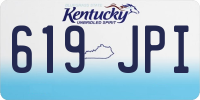 KY license plate 619JPI