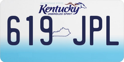 KY license plate 619JPL
