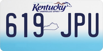 KY license plate 619JPU