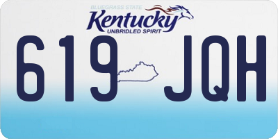 KY license plate 619JQH