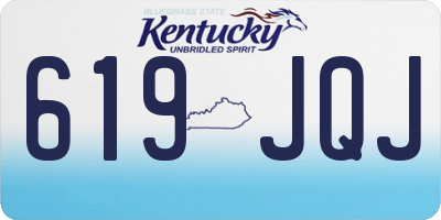 KY license plate 619JQJ