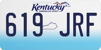 KY license plate 619JRF