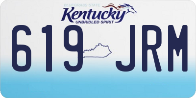 KY license plate 619JRM