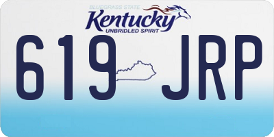 KY license plate 619JRP