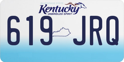 KY license plate 619JRQ