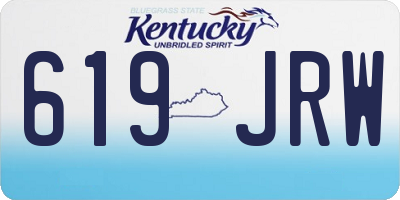 KY license plate 619JRW