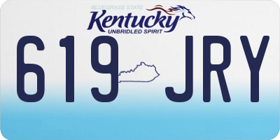 KY license plate 619JRY