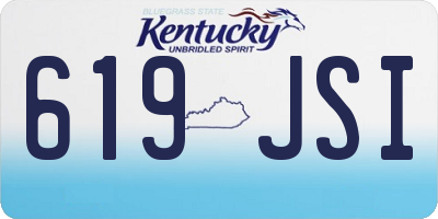 KY license plate 619JSI