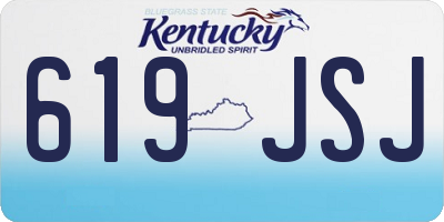 KY license plate 619JSJ